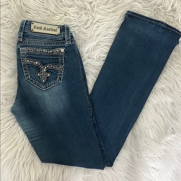 Rock Revival Women's Dark Blue Boot Cut Jeans - Picture 1 of 4